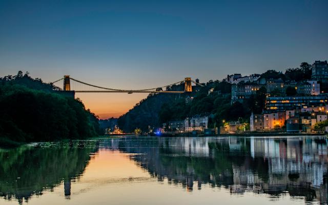 Clifton Suspension Bridge in evening light