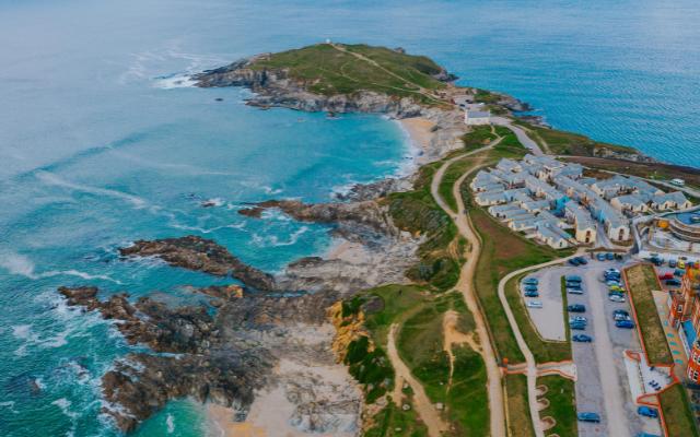 Rocky headland and turquoise water on the Cornish coast